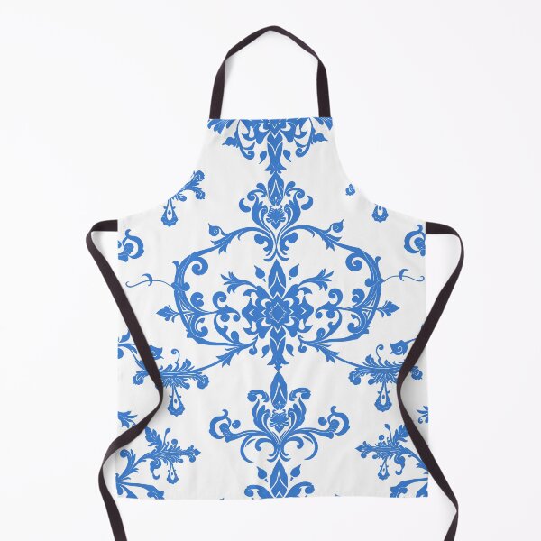 Item preview, Blue and White Mediterranean Filigree Seamless Repeat designed and sold by Sharon Schwalbe.