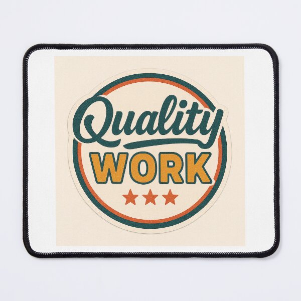 Item preview, Quality Work – Retro Badge for Workwear designed and sold by ZeMa-JA.
