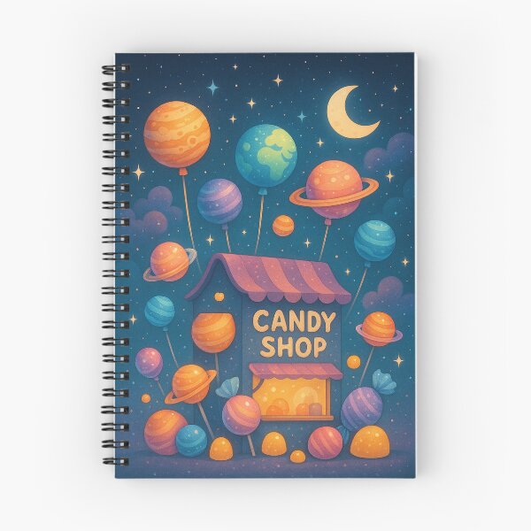 Aperçu de l'œuvre Les planètes comme des bonbons créée et vendue par MindprintStudio.