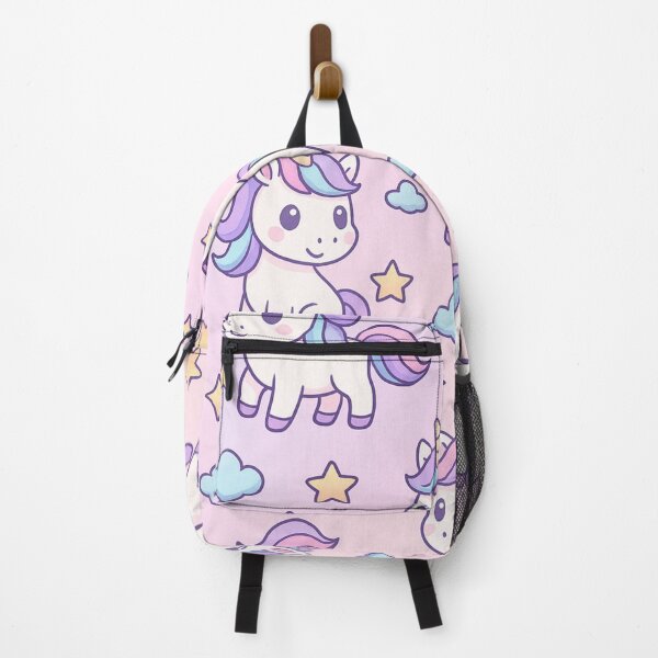 Item preview, Kawaii Unicorns and Stars – Pastel Rainbow Pattern designed and sold by Painted Moon by Luna Bee™.