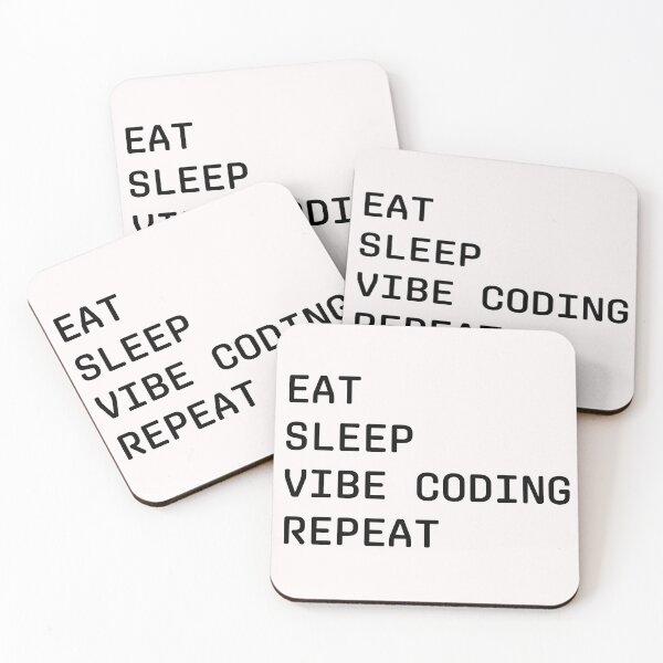 Item preview, Eat Sleep Vibe Coding Repeat Minimalist Quote designed and sold by Coowo22.