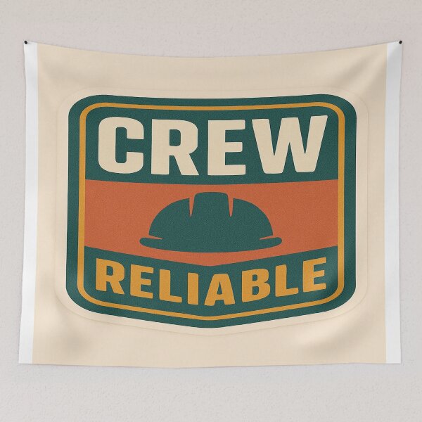 Item preview, Reliable Crew – Industrial Workwear Badge designed and sold by ZeMa-JA.