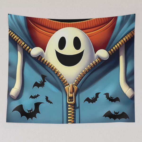 Item preview, Funny Cute 3d Halloween Ghost Design designed and sold by SideKickCreates.
