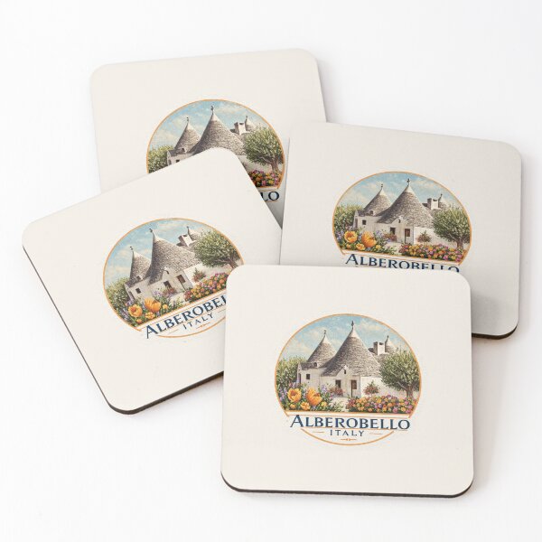 Item preview, Alberobello Italy Vintage Travel Sticker Trullo Houses designed and sold by Blurbean.