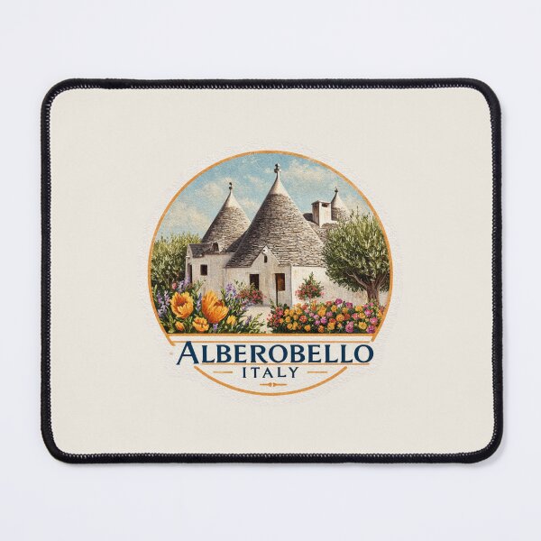 Item preview, Alberobello Italy Vintage Travel Sticker Trullo Houses designed and sold by Blurbean.