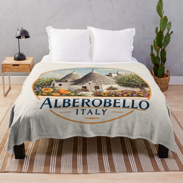 Item preview, Alberobello Italy Vintage Travel Sticker Trullo Houses designed and sold by Blurbean.