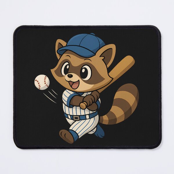 Item preview, Cute Anime Raccoon Baseball Player – Chibi Sports Character Illustration designed and sold by ioshi37.