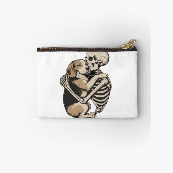 Item preview, Beagle Hugging a Skeleton, Love Beyond Grave, Beagle Dog Lover T-Shirt designed and sold by Bloodaxe.
