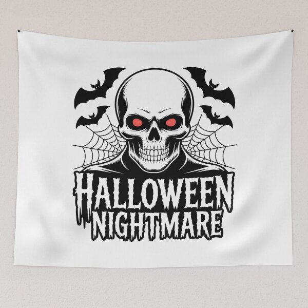 Item preview, Halloween Nightmare Skull with Glowing Eyes designed and sold by SoftStyleStudio ⭐⭐⭐.