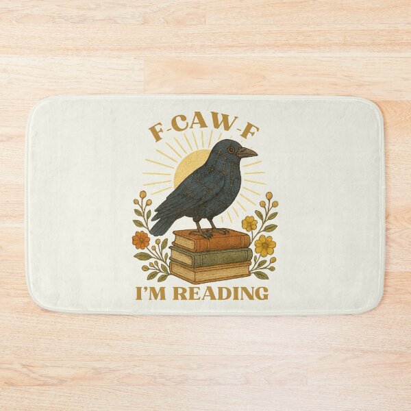 Item preview, F-CAW-F I'm Reading Crow Cottagecore Books Flowers Vintage designed and sold by SunfullyYours.
