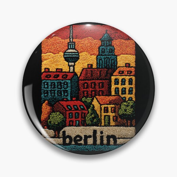 Item preview, Berlin TV Tower Poster in a Retro Latch Hook Art Style designed and sold by TuncGK.