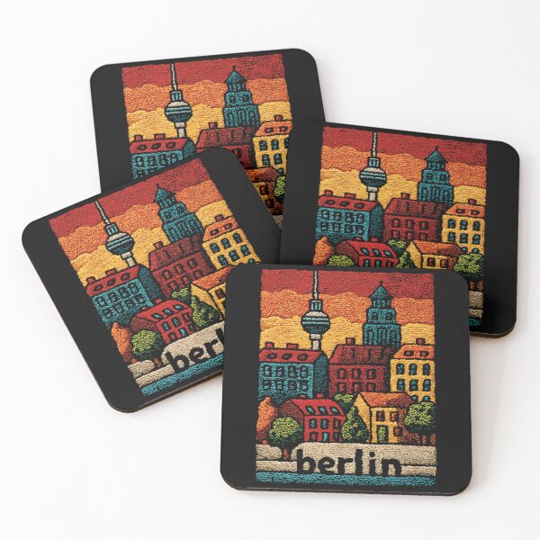 Item preview, Berlin TV Tower Poster in a Retro Latch Hook Art Style designed and sold by TuncGK.