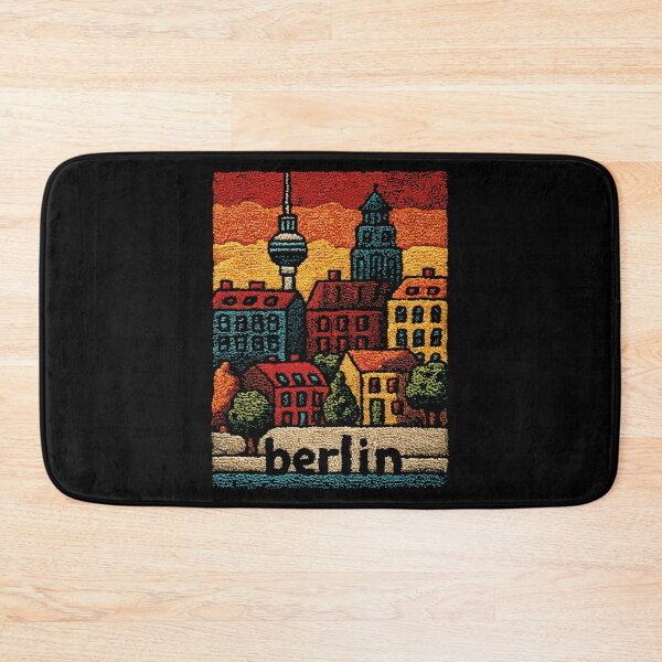 Item preview, Berlin TV Tower Poster in a Retro Latch Hook Art Style designed and sold by TuncGK.