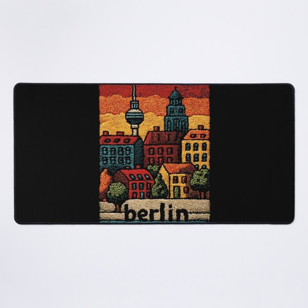 Item preview, Berlin TV Tower Poster in a Retro Latch Hook Art Style designed and sold by TuncGK.