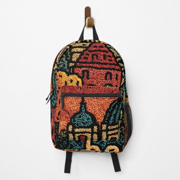 Item preview, Autumn in Berlin Poster in a Cozy Embroidered Folk Art Style designed and sold by TuncGK.