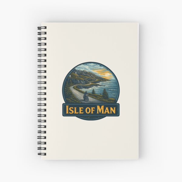 Item preview, Isle of Man Vintage Travel Sticker - Retro Coastal Road & Motorcycle Design designed and sold by Blurbean.