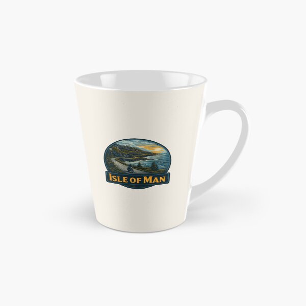 Item preview, Isle of Man Vintage Travel Sticker - Retro Coastal Road & Motorcycle Design designed and sold by Blurbean.