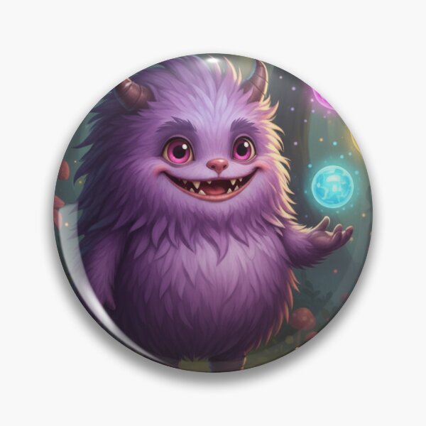 Item preview, Fuzzywump (The purple, horned, furry creature with glowing orbs) designed and sold by Artisyours.