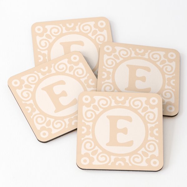Item preview, LETTER BLOCK OCRE - E designed and sold by purplepixel.