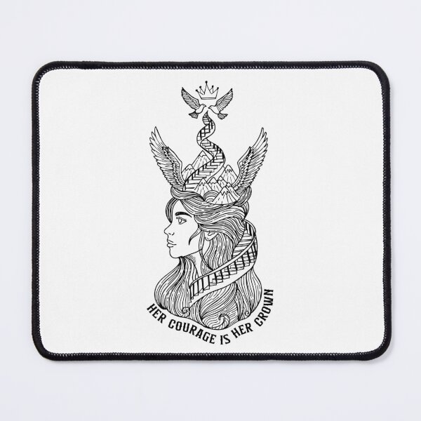Item preview, Her Courage Is Her Crown - Empowering Line Art designed and sold by Watelse.
