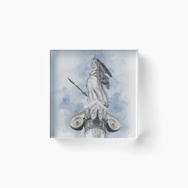 Item preview, Ancient Greek Goddess Athena Statue – Classical Mythology Art designed and sold by elgreko.