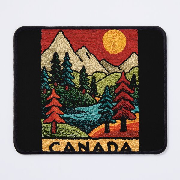 Item preview, Canada Lake Life Poster | Retro Embroidered Folk Art designed and sold by TuncGK.