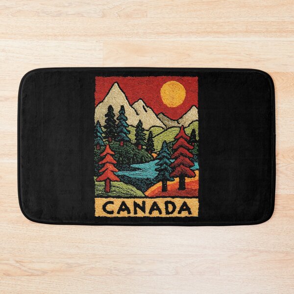 Item preview, Canada Lake Life Poster | Retro Embroidered Folk Art designed and sold by TuncGK.