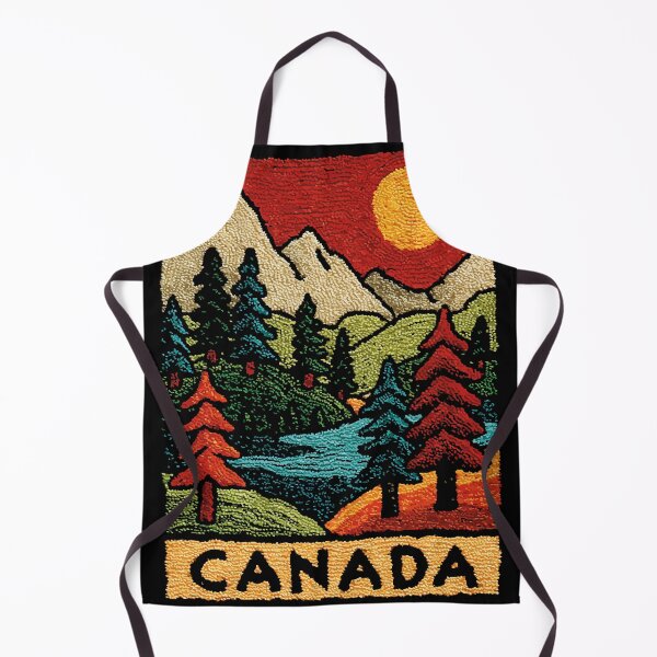 Item preview, Canada Lake Life Poster | Retro Embroidered Folk Art designed and sold by TuncGK.