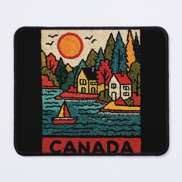 Item preview, Canadian Rockies Poster | Embroidered Wilderness Art designed and sold by TuncGK.