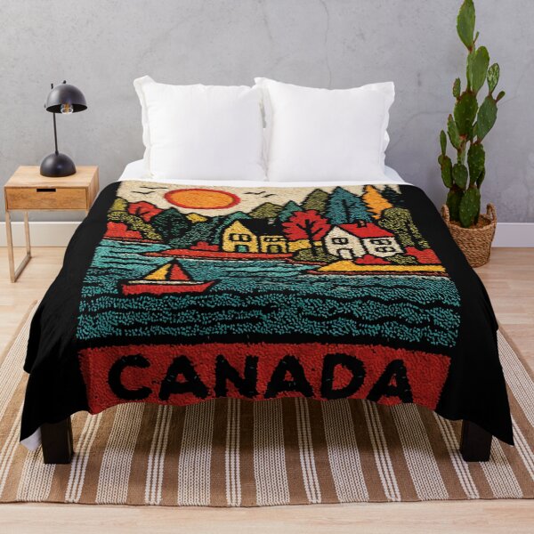 Item preview, Canadian Rockies Poster | Embroidered Wilderness Art designed and sold by TuncGK.