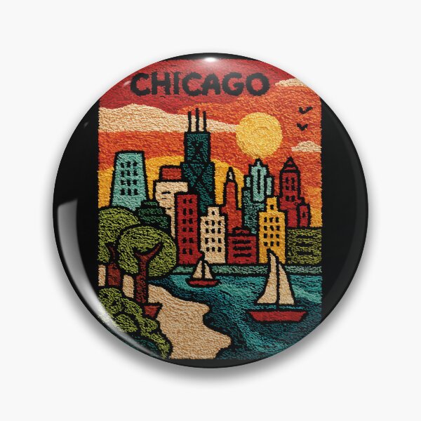 Item preview, Chicago River Architecture Poster | Woven Tapestry Art Style designed and sold by TuncGK.