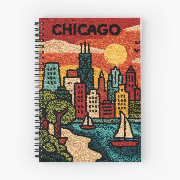 Item preview, Chicago River Architecture Poster | Woven Tapestry Art Style designed and sold by TuncGK.