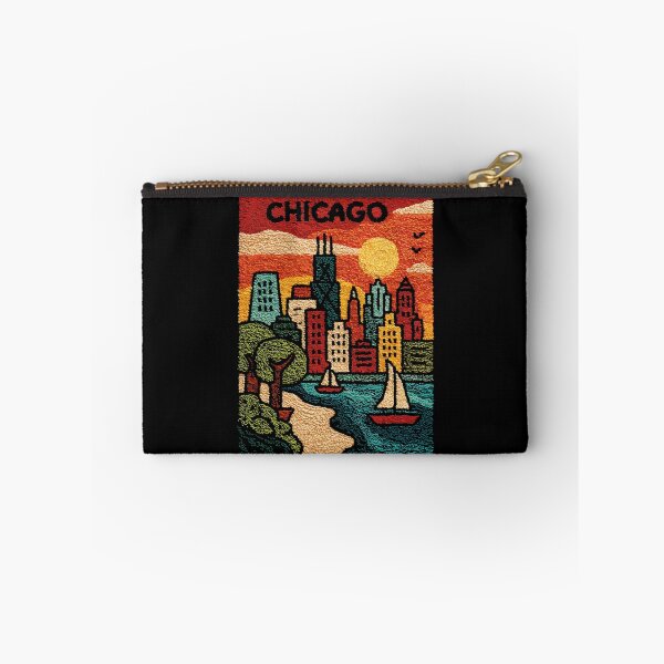 Item preview, Chicago River Architecture Poster | Woven Tapestry Art Style designed and sold by TuncGK.