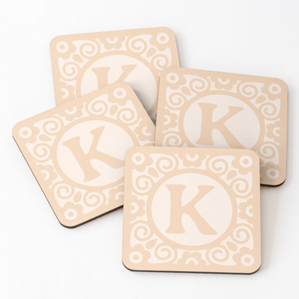 Item preview, LETTER BLOCK OCRE - K designed and sold by purplepixel.