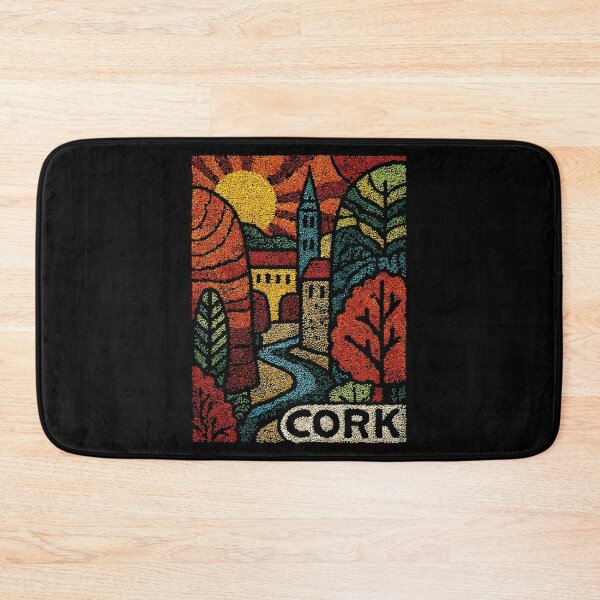 Item preview, Historic Cork Ireland Poster | Retro Tapestry Cathedral Art designed and sold by TuncGK.