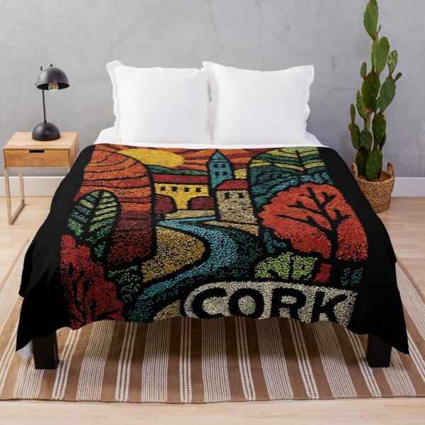 Item preview, Historic Cork Ireland Poster | Retro Tapestry Cathedral Art designed and sold by TuncGK.