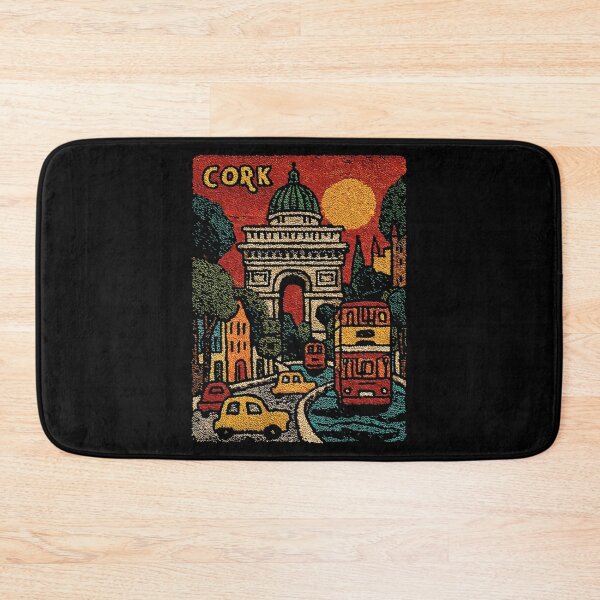 Item preview, Cork City Life Poster | Vintage Irish Embroidered Art designed and sold by TuncGK.