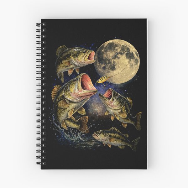 Item preview, Four Bass Moonlight Fishing designed and sold by SassCity.