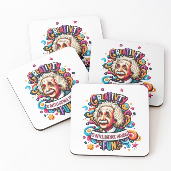 Item preview, Creativity Is Intelligence Having Fun – Colorful Einstein Sticker designed and sold by Nevermore & Co..