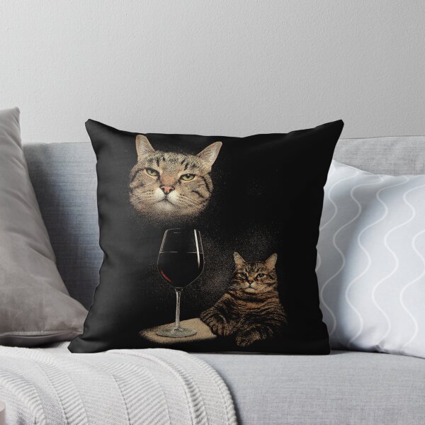 Artikelvorschau, Wein Katze Lustiges Trinkshirt entworfen und verkauft von SassCity.