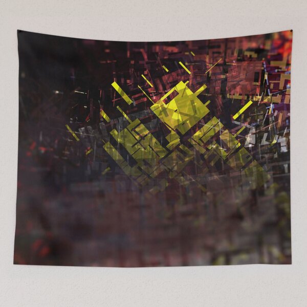 Item preview, Geometric abstract structure urban city buildings digital landscape illustration designed and sold by christianmuller.