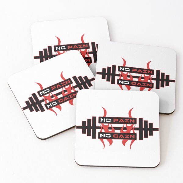Item preview, No Pain No Gain Gym Fitness Flame Logo designed and sold by ArtimShop.
