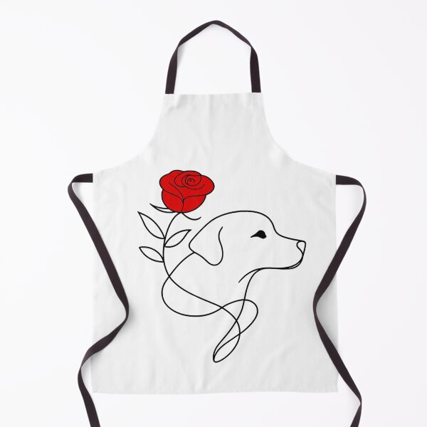 Item preview, Minimalist Line Art Dog with Rose - Cute Floral Puppy Illustration for Dog Lovers designed and sold by Pet Lovers Market.