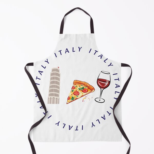 Item preview, Italy Aesthetic Design – Pizza, Wine & Leaning Tower of Pisa Travel Art designed and sold by MiraDesignCo.