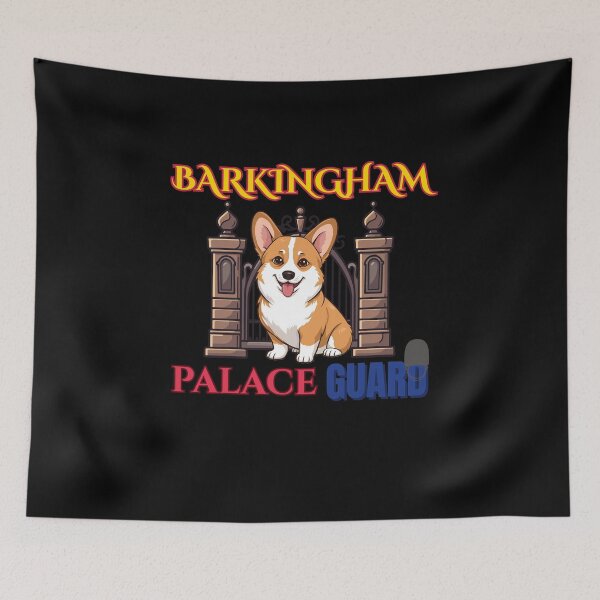 Item preview, Cute Two-Tone Corgi Illustration – Playful Cartoon Dog Design Barkingham Palace Guard designed and sold by Kotalo.