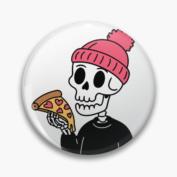 Item preview, Cool Skeleton Style - Skull Pizza Love  designed and sold by -INKECHO-.