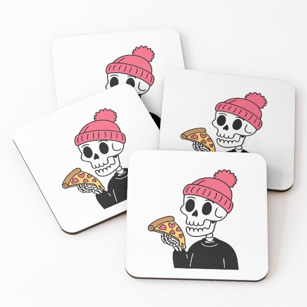 Item preview, Cool Skeleton Style - Skull Pizza Love  designed and sold by -INKECHO-.