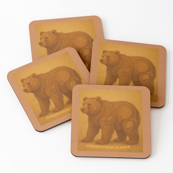 Item preview, Carved from Silence – Wooden Bear Forest Totem designed and sold by GeoWild Designs.