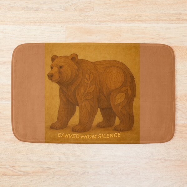Item preview, Carved from Silence – Wooden Bear Forest Totem designed and sold by GeoWild Designs.