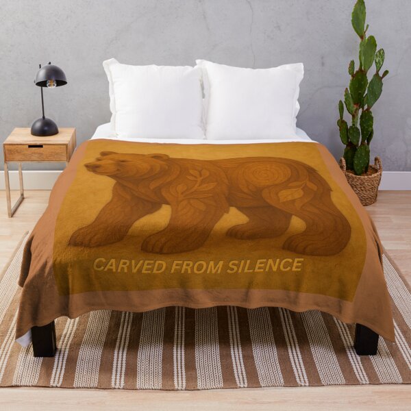Item preview, Carved from Silence – Wooden Bear Forest Totem designed and sold by GeoWild Designs.